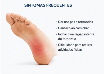 Ilustração: Quais sintomas o pé plano pode causar?